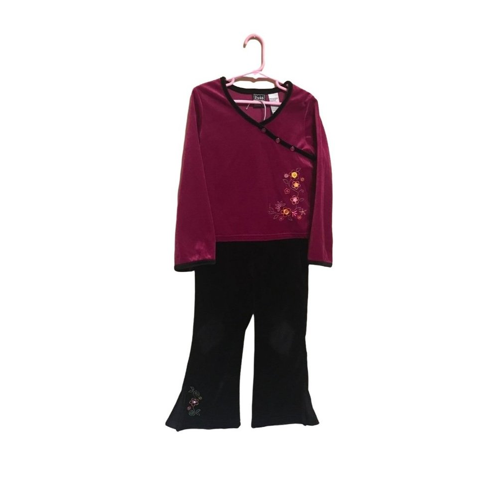 Dressy black 2pc girls outfit size 5-6
